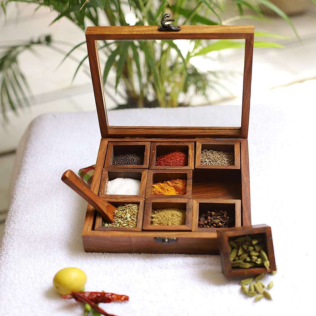 wooden spice box_11zon